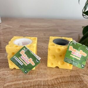 New with tags set of 2 Peek-a-Boo Mouse Cheese squishies